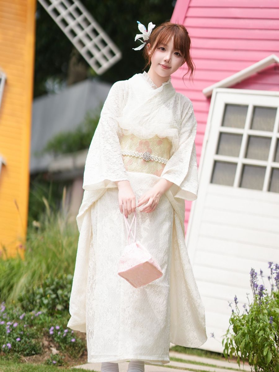 レーディス レース着物 単衣 単品 女性用 かわいい 着物 仕立て上がり 20代30代40代50代