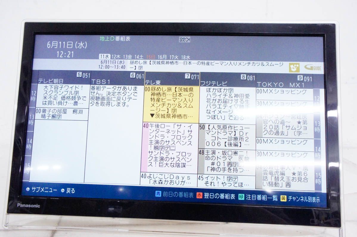 中古】Panasonicパナソニック ポータブル地上・BS・110度CSデジタル