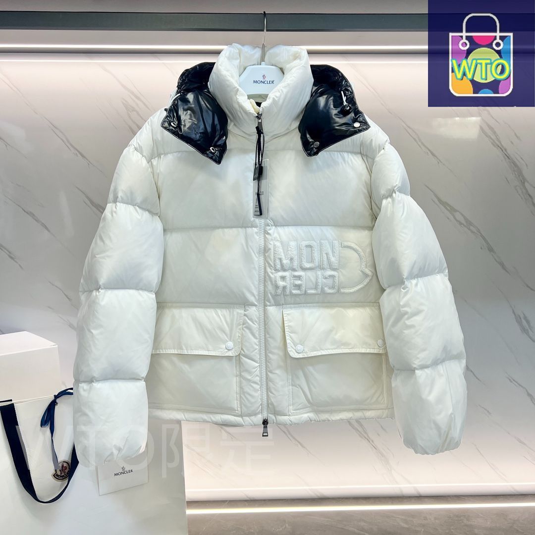 MONCLERモンクレール Abbaye白い短いダウンジャケット｜ ｜