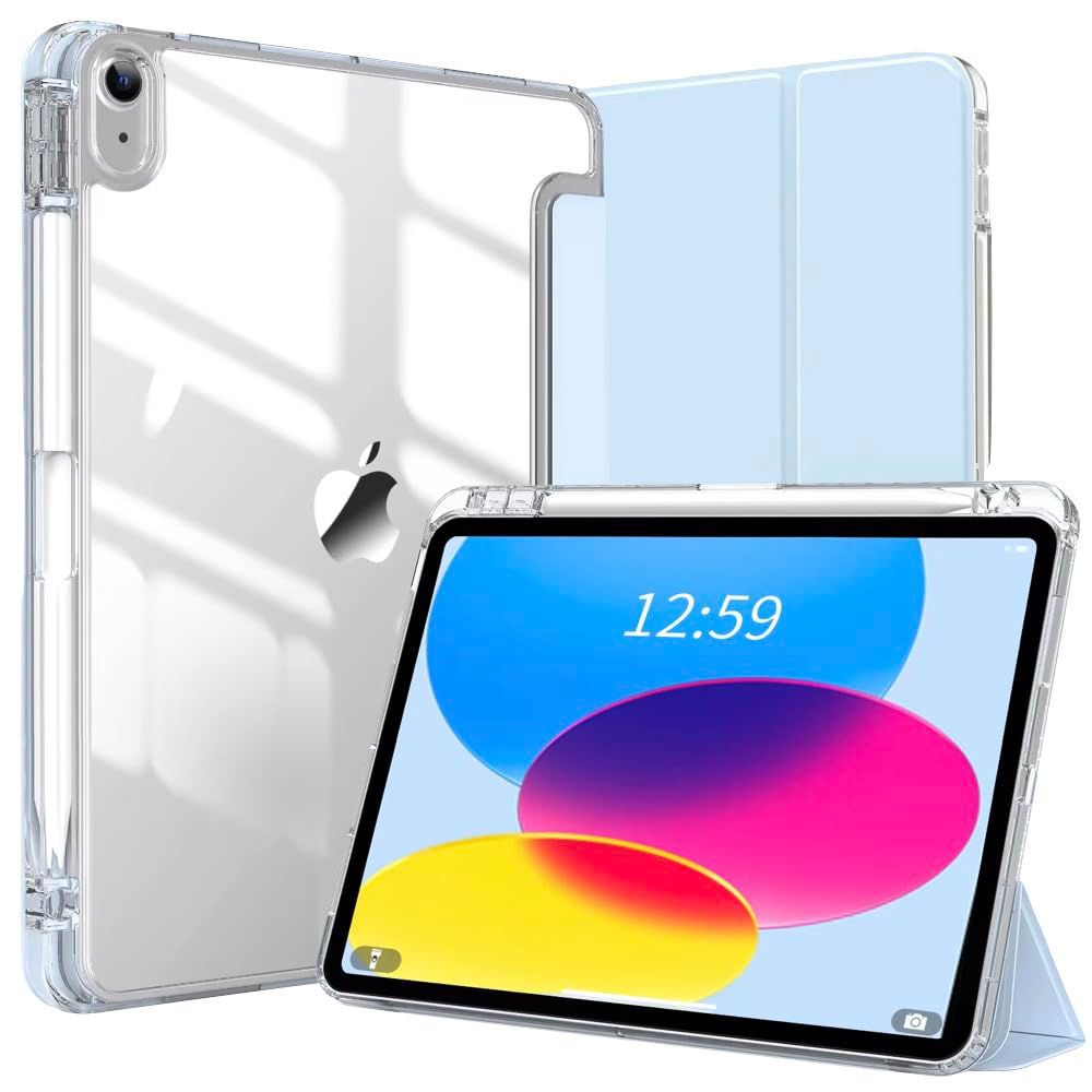 【数量限定】と互換性あり ケース 2022 カバー Pencil収納 10.9インチ ペン収納タイプ ペンシル 第10世代 透明アクリルバックカバー TPUケース iPad A2696 A2757 GWAAN A2777