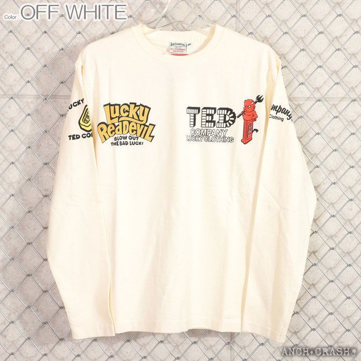 TEDMAN テッドマン DEVIL DISPENSER ロンT TDLS-354 オフホワイト エフ商会 長袖Tシャツ ロングTEE