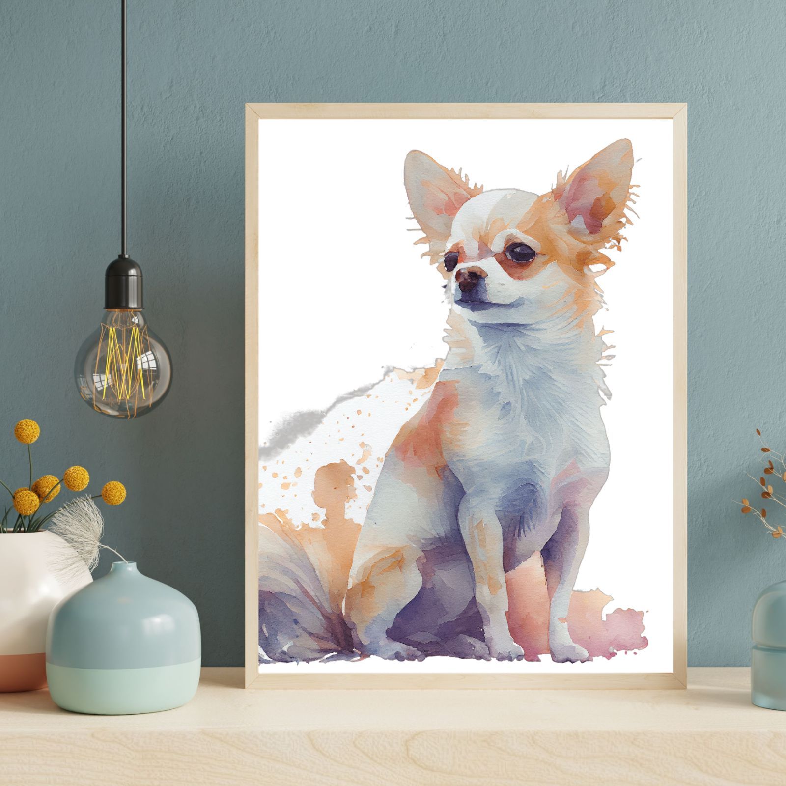 【特殊アート】犬の水彩画風特殊アート（額入り・NFT） 61UU7s+VZ1L._UF350,350_QL50_.jpg