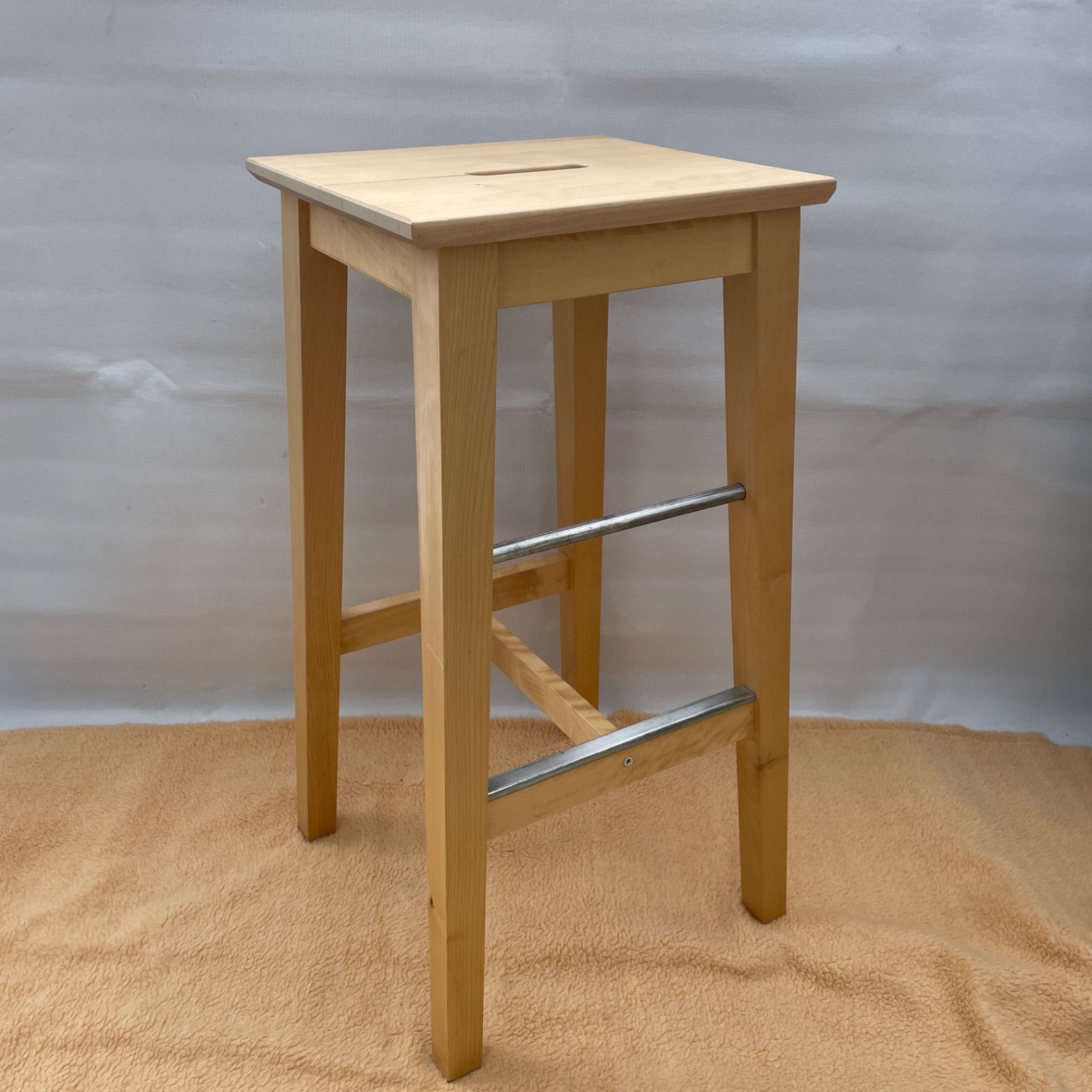 【美品】IKEA  NILSOLLE ニルソッレ カウンターチェア バーチ ハイチェア74 cm