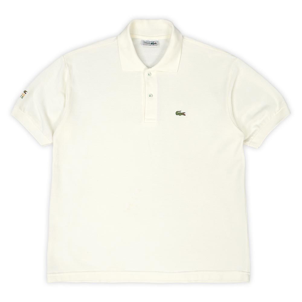 LACOSTE ホワイト ポロシャツ サイズ2 made in France ラコステ LACOSTE 80s 80年代 ポロシャツ MADE IN FRANCE