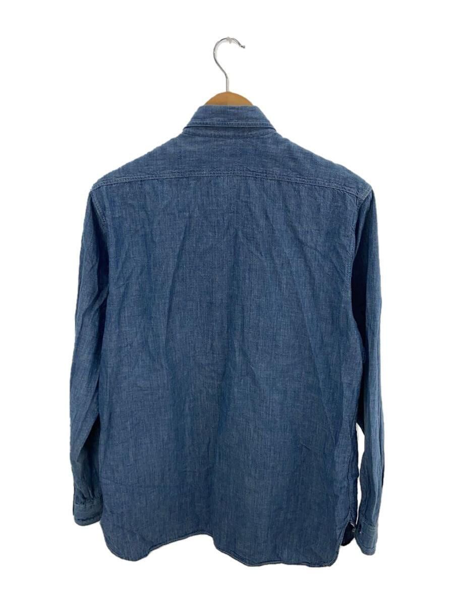 Buzz Rickson's シャンブレー ワークシャツ 長袖シャツ L コットン ブルー デニム 襟元使用感 - メルカリ