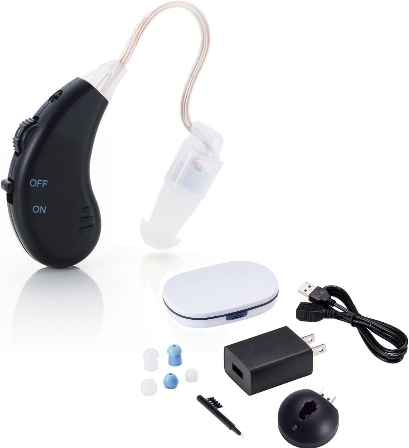 ■ShopJapan■楽ちんヒアリング■充電式集音器■ 公式】楽ちんヒアリング SK-05（耳かけ型集音器）｜ショップ