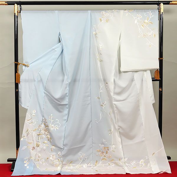 eha3248 夏物 尾峨佐染繍 超細密手刺繍 五泉 駒絽 訪問着 お仕立て付き １～２か月後発送
