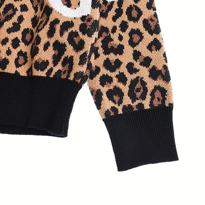 丁寧 新古品です パーリーゲイツ｜レディース｜0 S相当 ｜レオパード柄ニット｜ ゴルフ用品