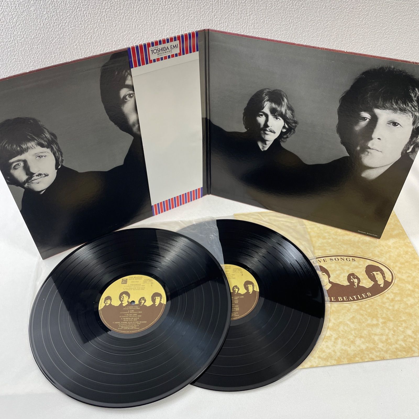 The Beatles – Love Songs】2×LP 帯・インサートあり 見開き