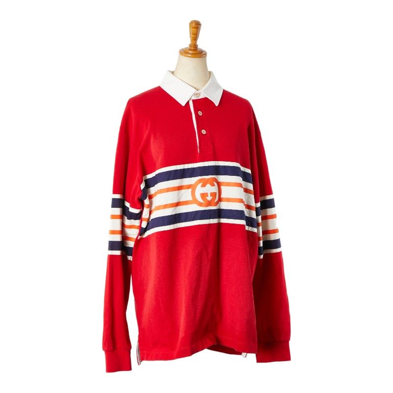 GUCCI - GUCCI グッチ ポロシャツ S 黄xアイボリーx青等