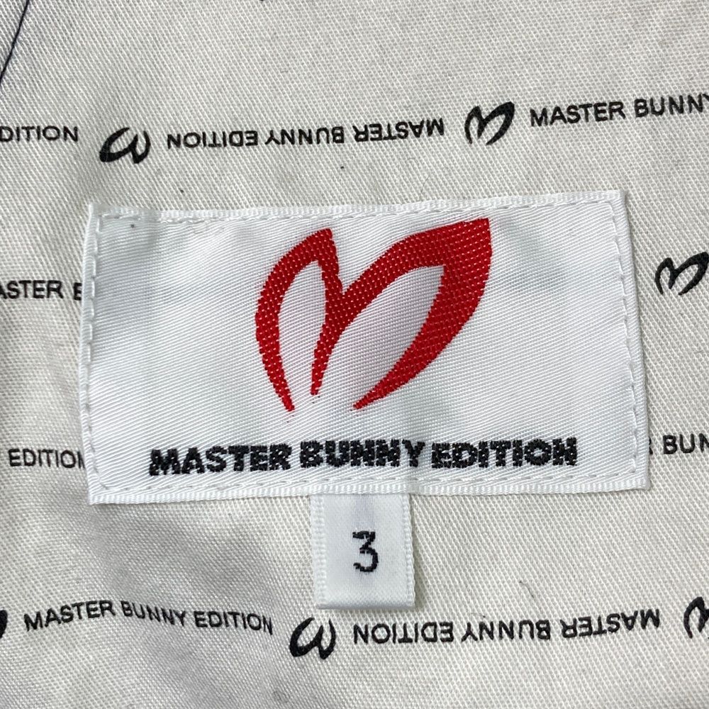 サイズ：3 MASTER BUNNY EDITION マスターバニーエディション  ウール混 ストレッチパンツ  ネイビー系 [240101496233] ゴルフウェア メンズ ストスト MASTER BUNNY EDITION(マスターバニーエディション) メンズ