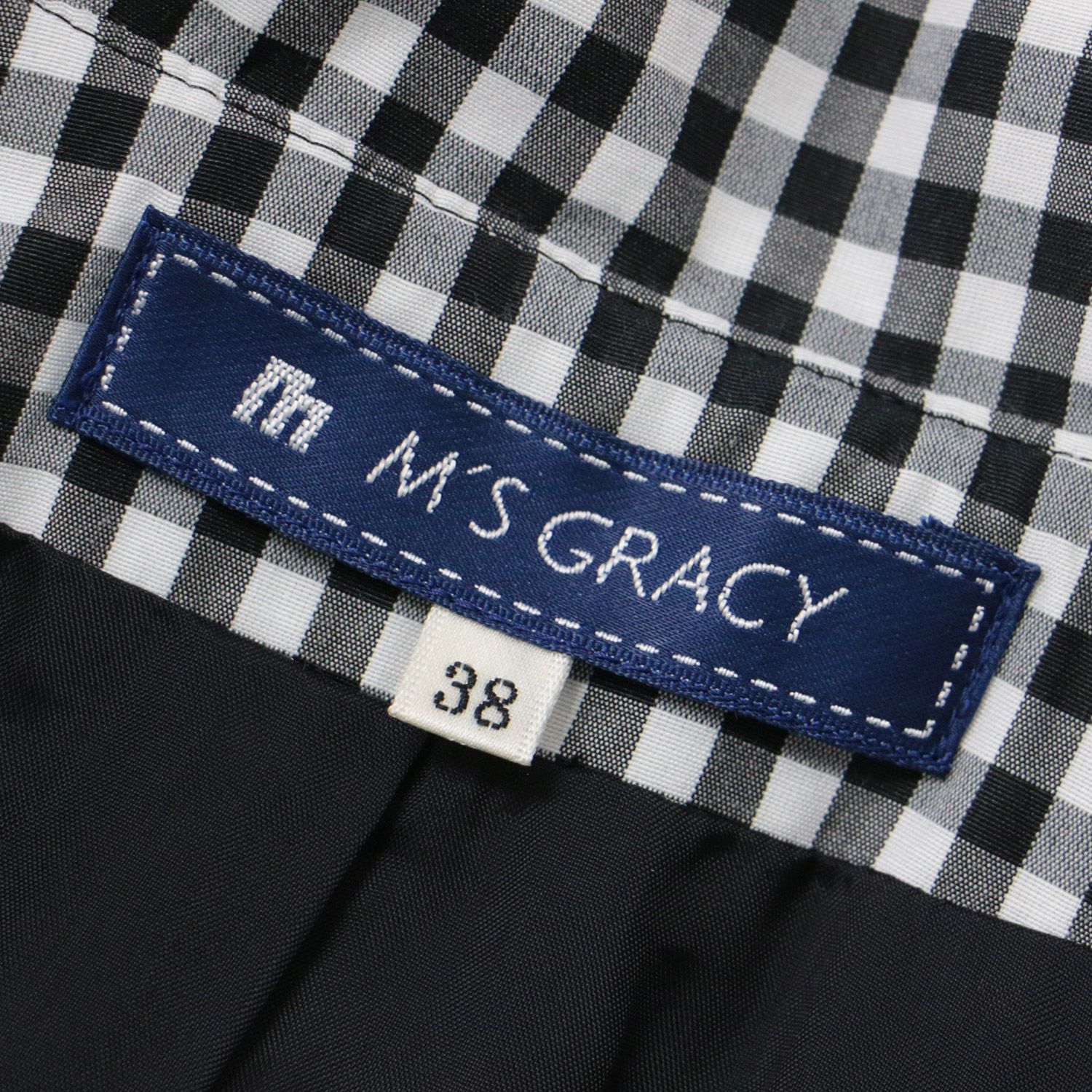 エムズグレイシー フレアスリーブ ギンガムチェック ジャケット 40 コート ５０周年企画商品 ギンガムチェックワンピース | msgracy