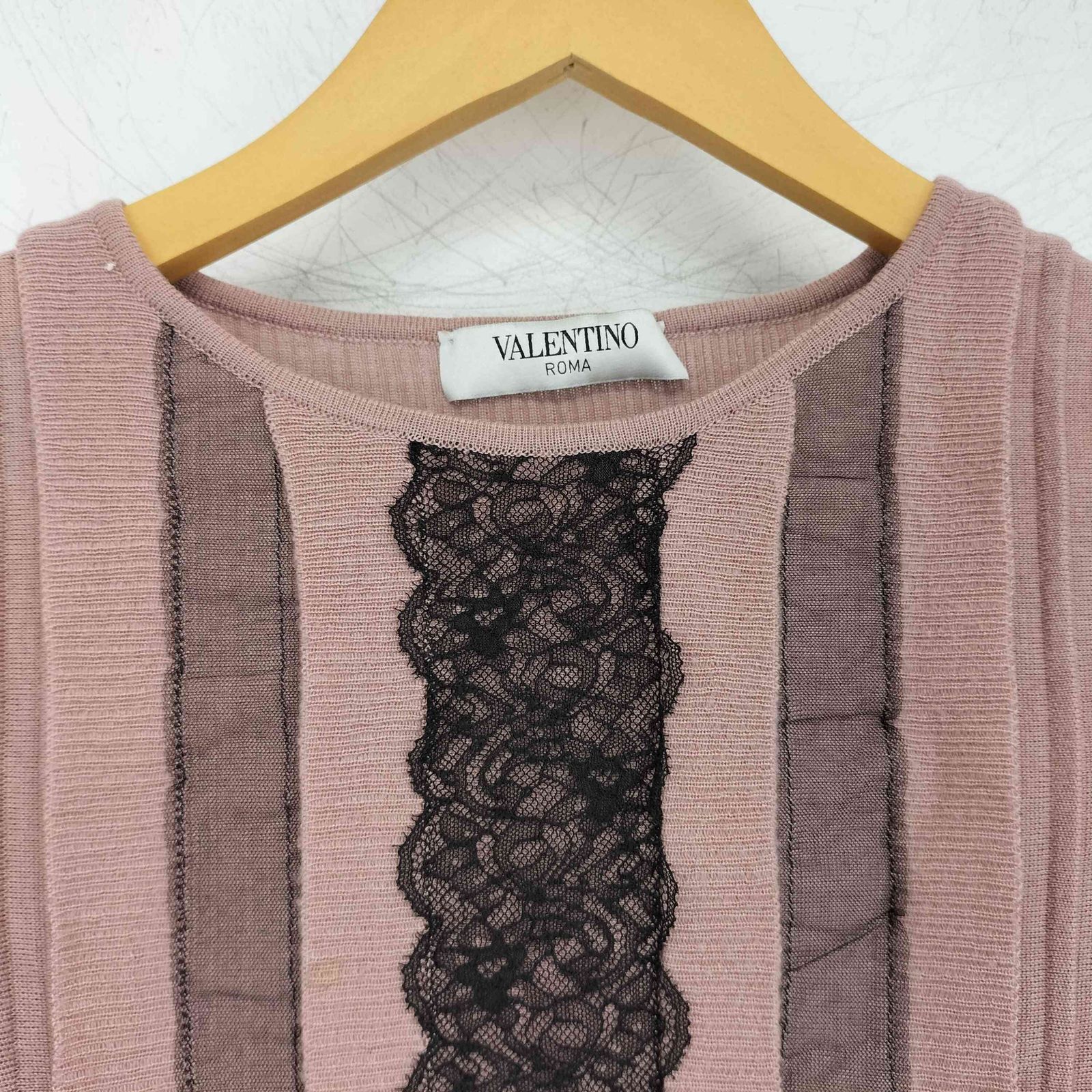 ヴァレンティノ Valentino シルク混 レース フリルニット