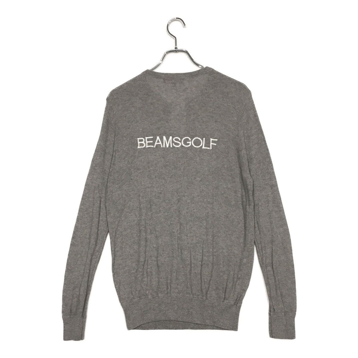 メンズ ビームスゴルフ BEAMSGOLF ニット M グレー 長袖 セーター クルーネック 薄手