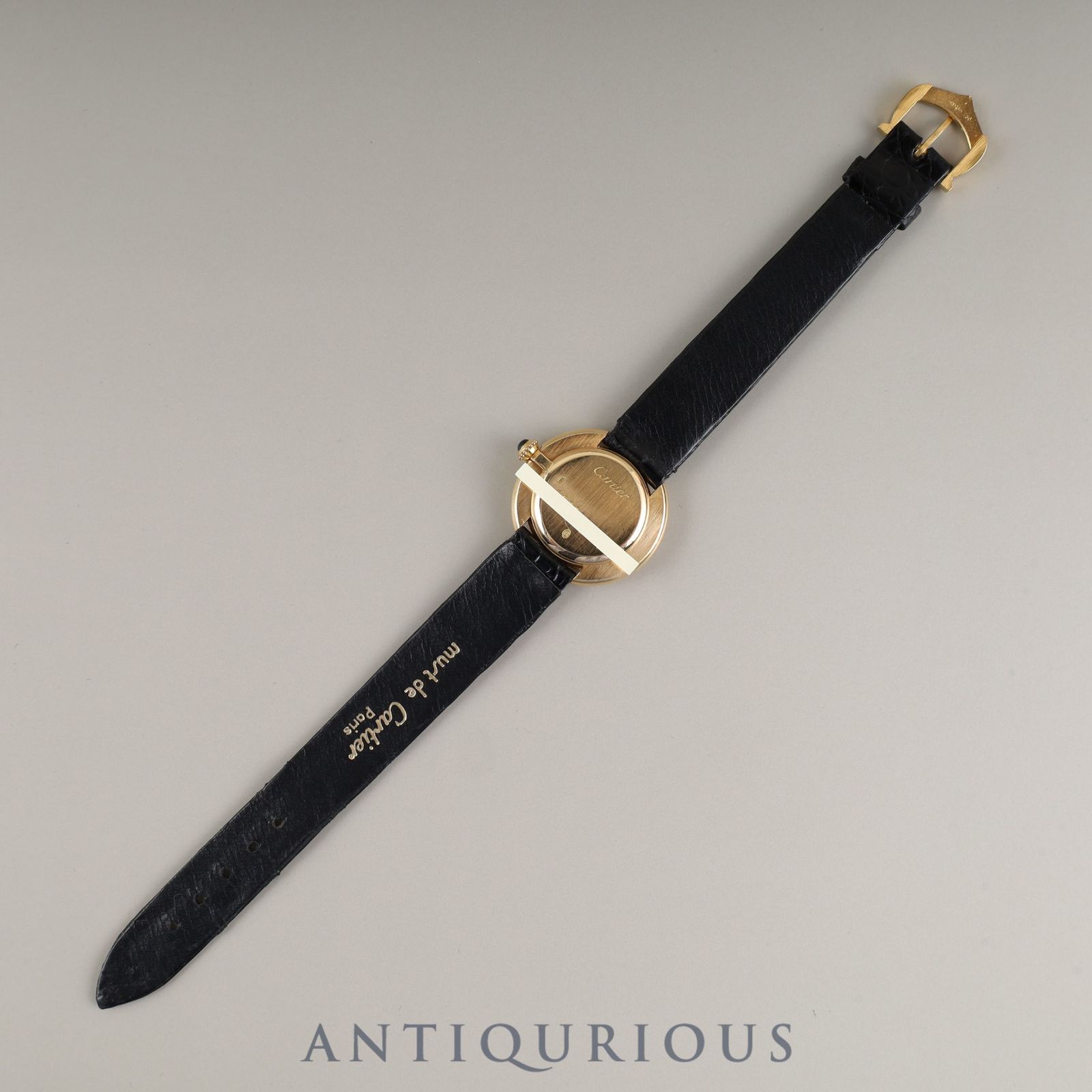 カルティエ ヴァンドーム エリプス SM 手巻き 750 革 純正尾錠（750  