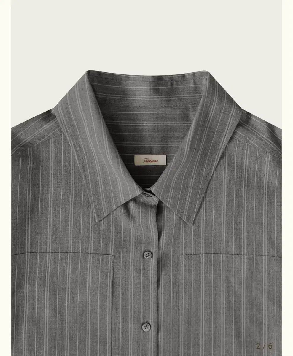 リボンライト cliff gray stripe shirt