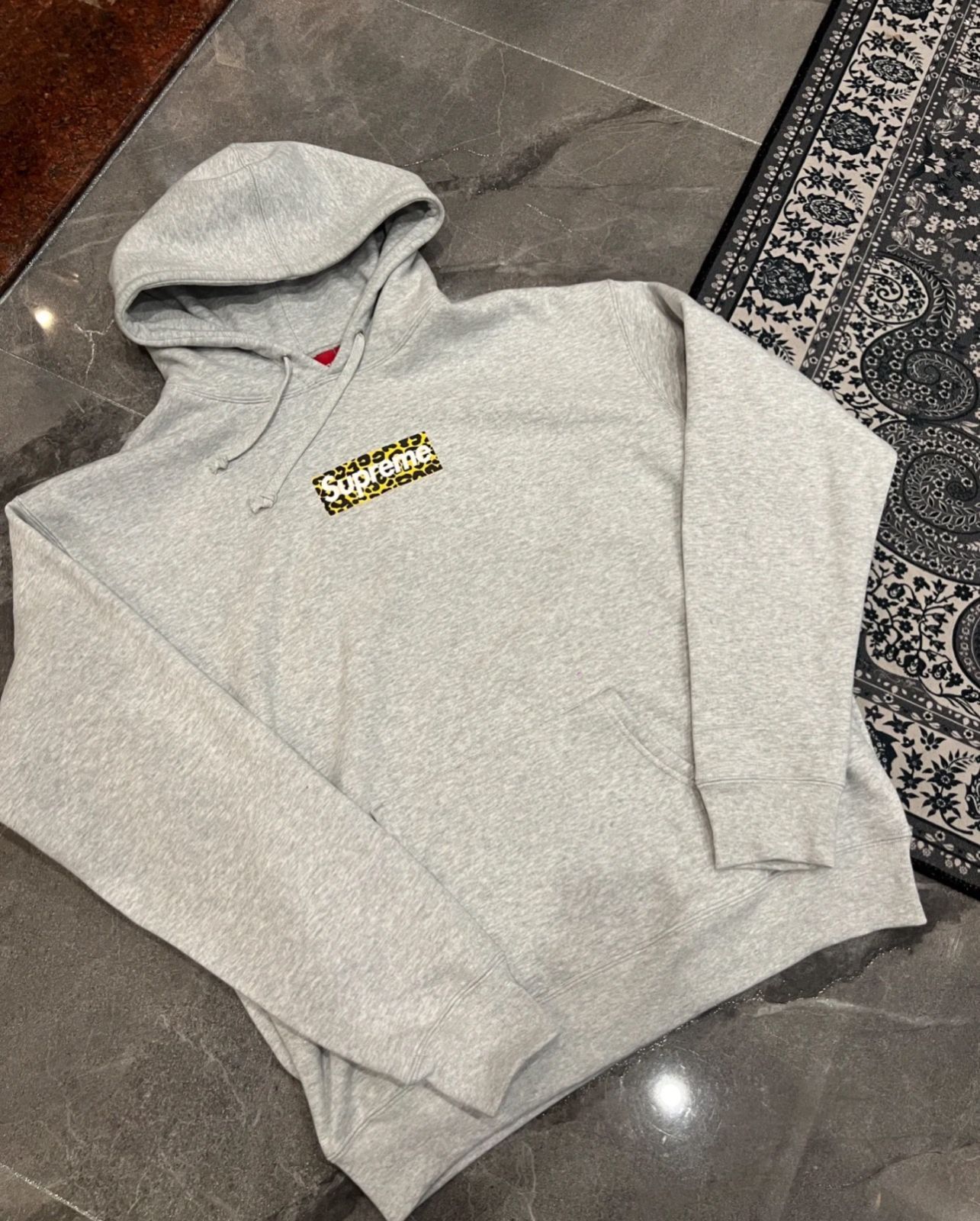上海限定Supreme Shanghai Box Logo フーディー ヒョウ柄