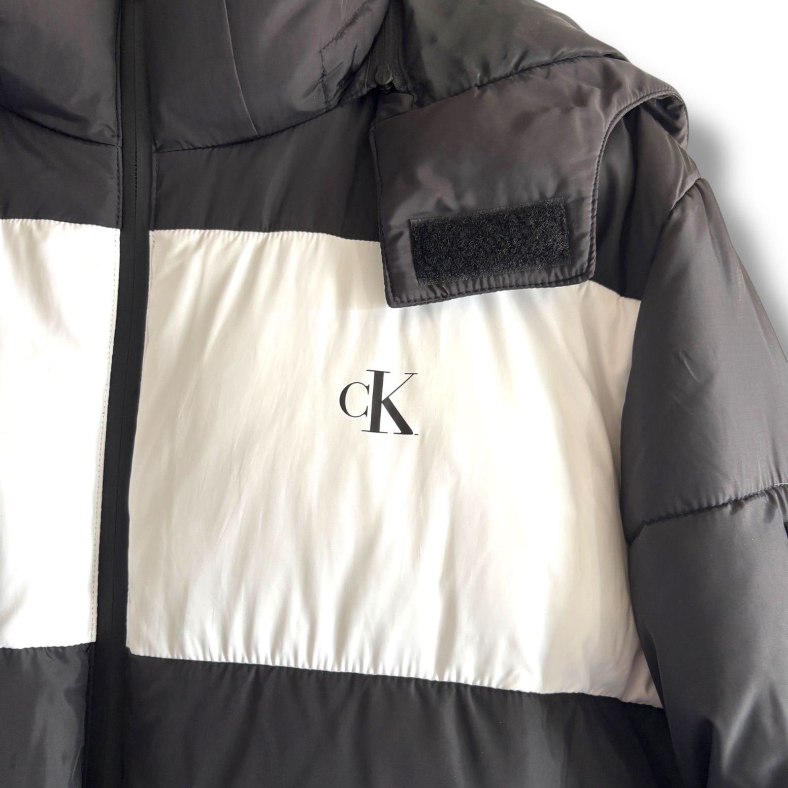 Calvin Klein jeans ダウンジャケット ブラック L ジップアップ 防寒 