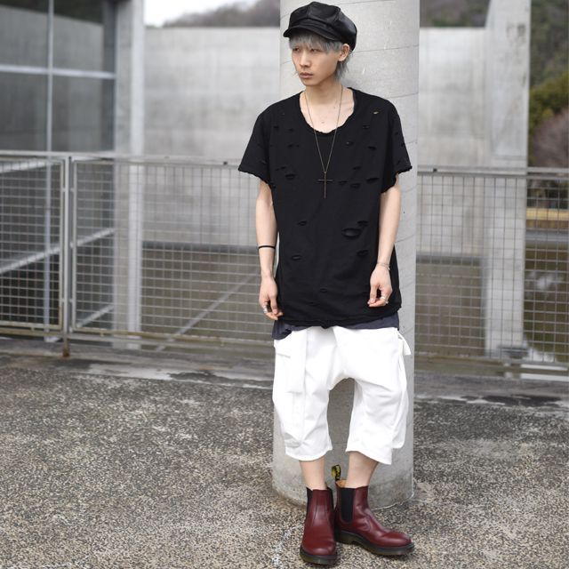 クラッシュ加工ビッグカットソー