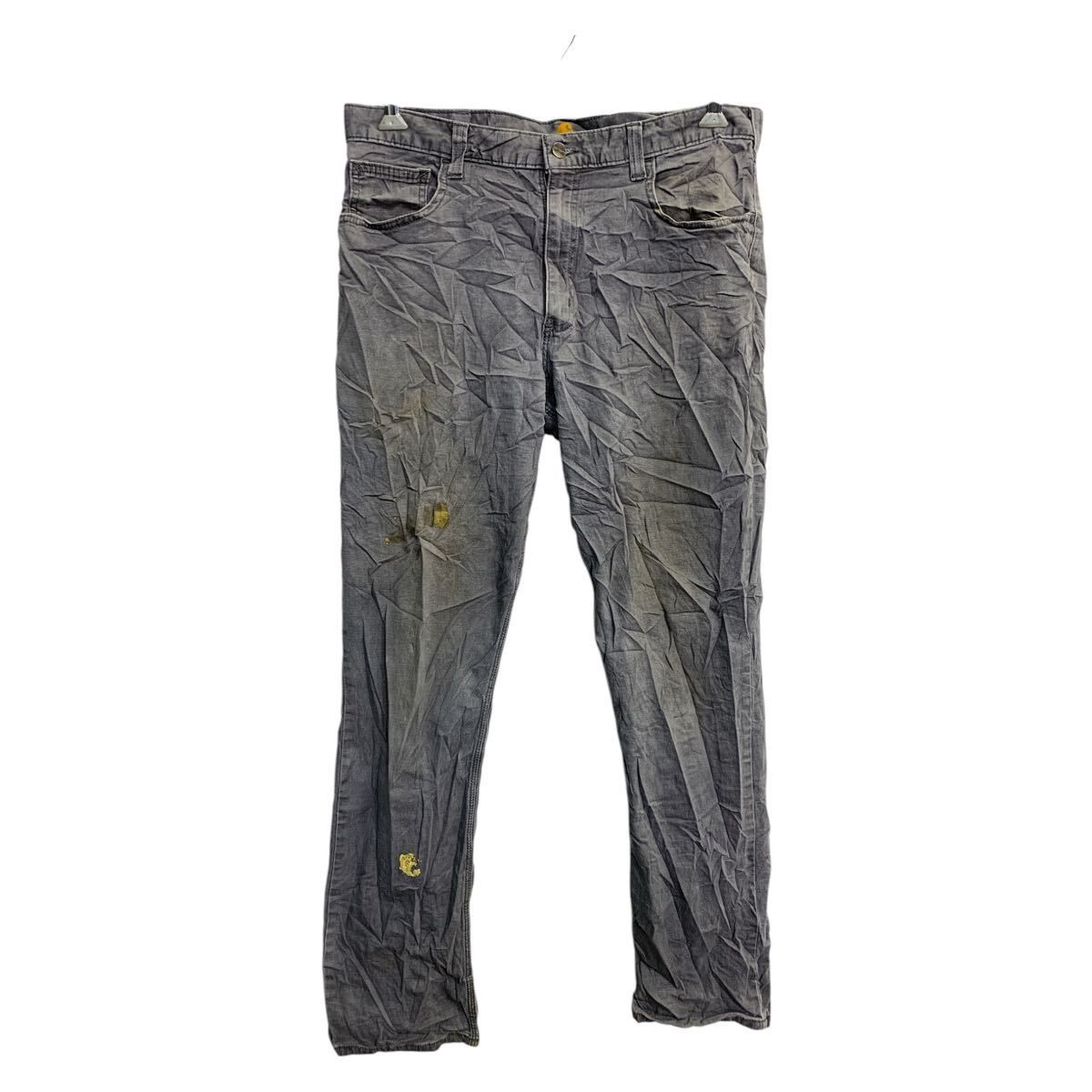 Carhartt ワークパンツ W35 カーハート リラックスフィット ダック グレー 古着卸 アメリカ仕入 2502-280
