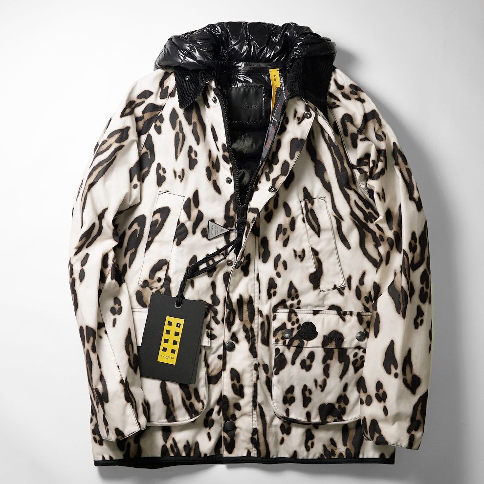 2 MONCLER GENIUS 1952 BARBOUR モンクレール ジーニアス バブアー WIGHT ワックス コットン ダウン ジャケット Sサイズ H20921A00034M2145