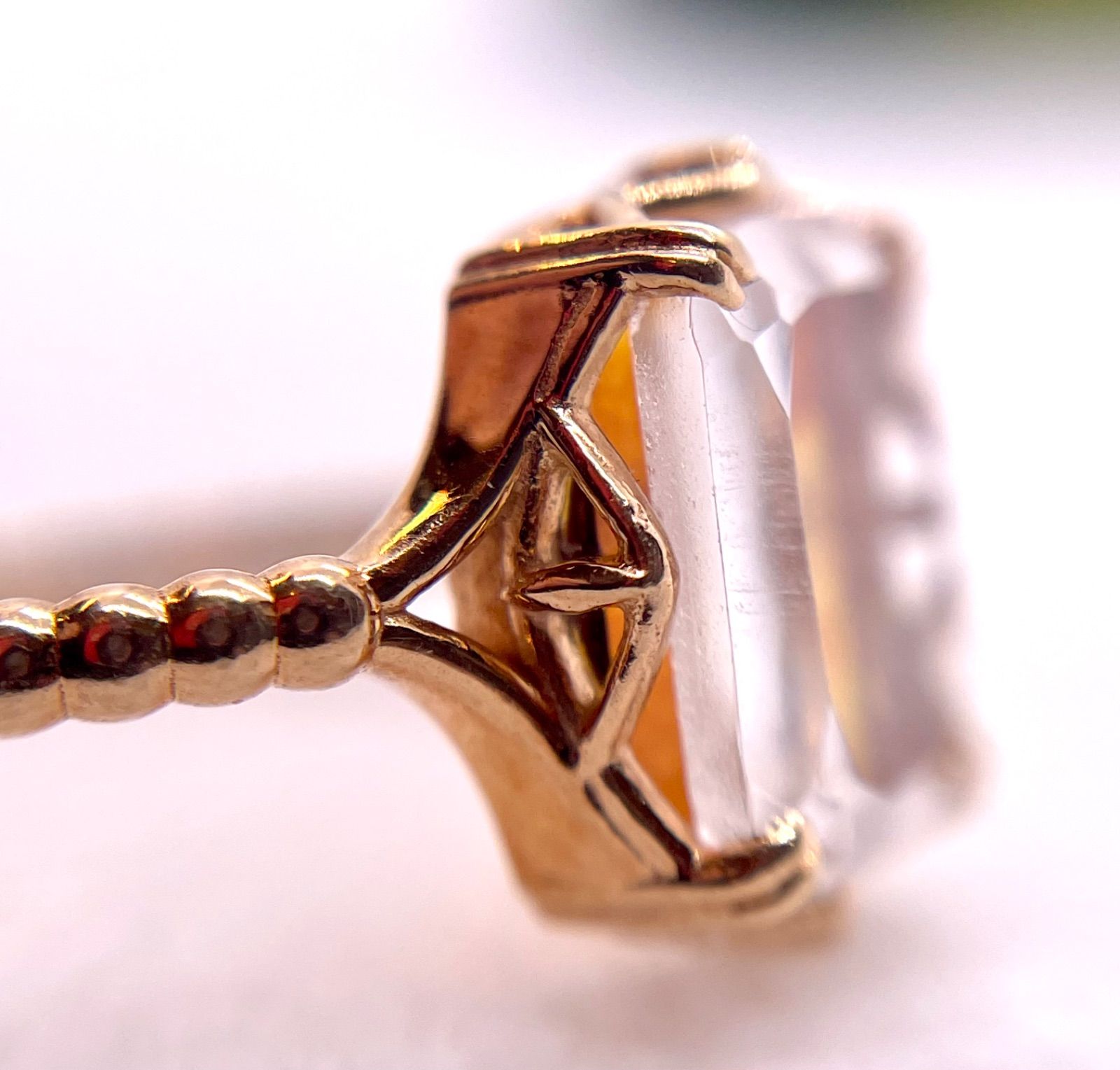 アガット　リング　11号　アンバー　K10 K10アンバー／ダイヤモンドリング｜リング｜アガット 公式オンラインストア