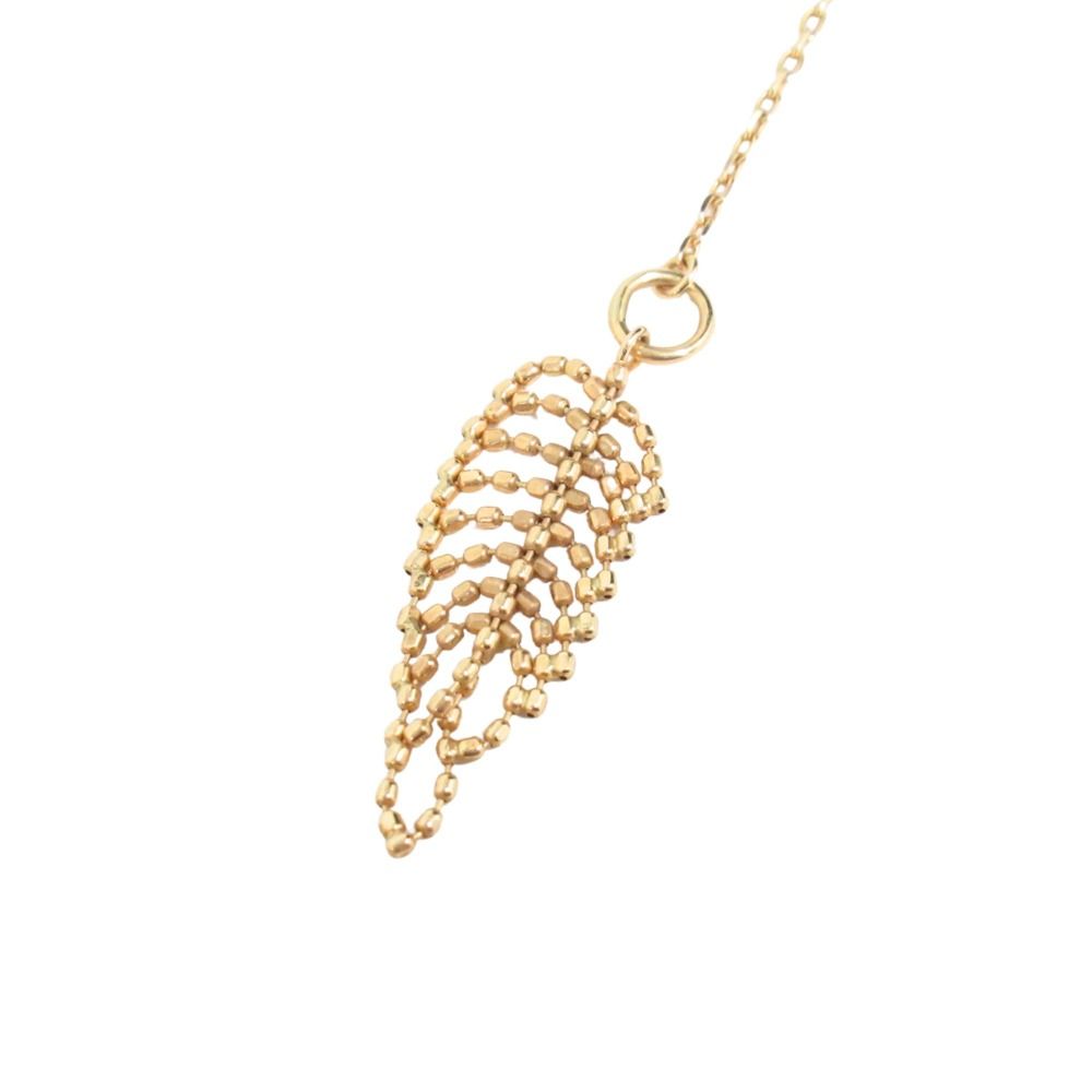 美品 agete アガット K10YG フェザー アメリカン ピアス アクセサリー  