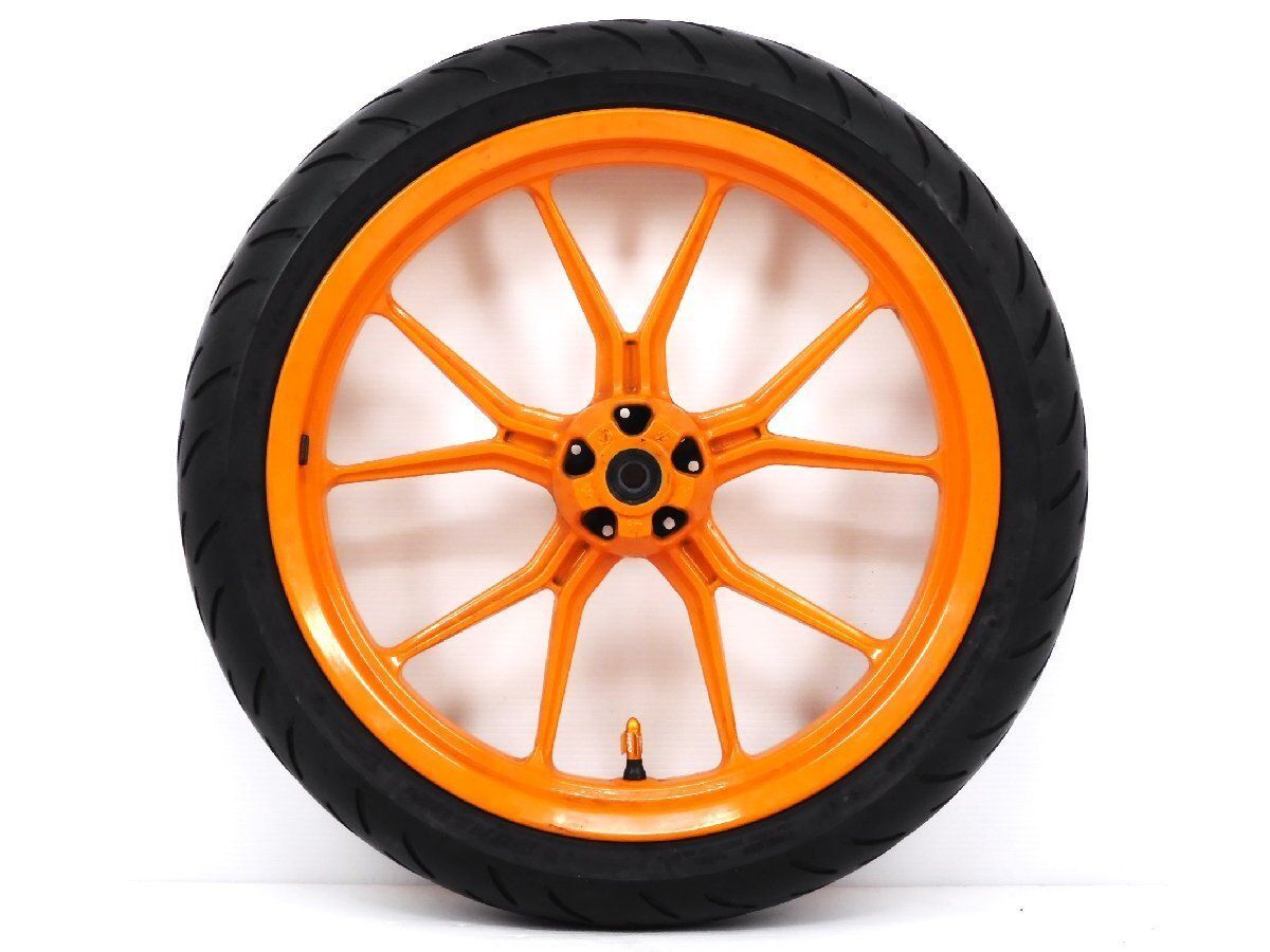 140 評価A KTM RC125 純正 フロント ホイール MT3.0×17 タイヤ 山5分 110|70R17 54H 走行距離18 508km c g6977B2