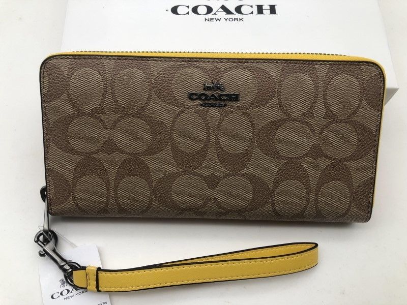 コーチ COACH 長財布 財布 ロング ジップ ストラップ付き ラウンドファスナー財布 C4452新品 t068B