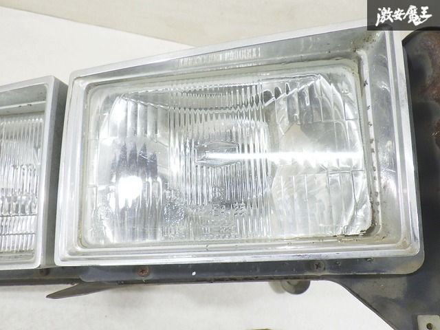 レンズ割れ無し】トヨタ 純正 GX71 クレスタ 前期 角目 4灯 ハロゲン