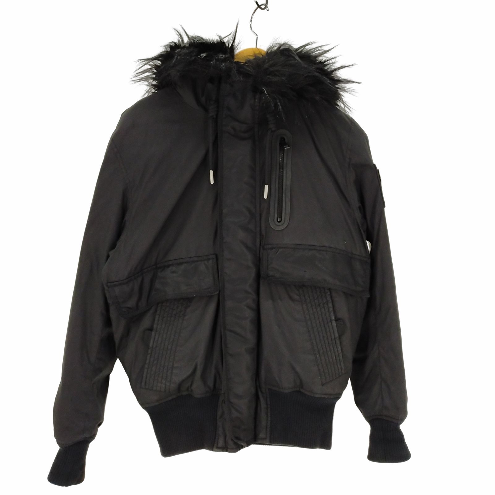 ディーゼル DIESEL W-BURKISK ファー 中綿 ボンバージャケット N-2B フライト ジャケット ショート丈 メンズ import：S 