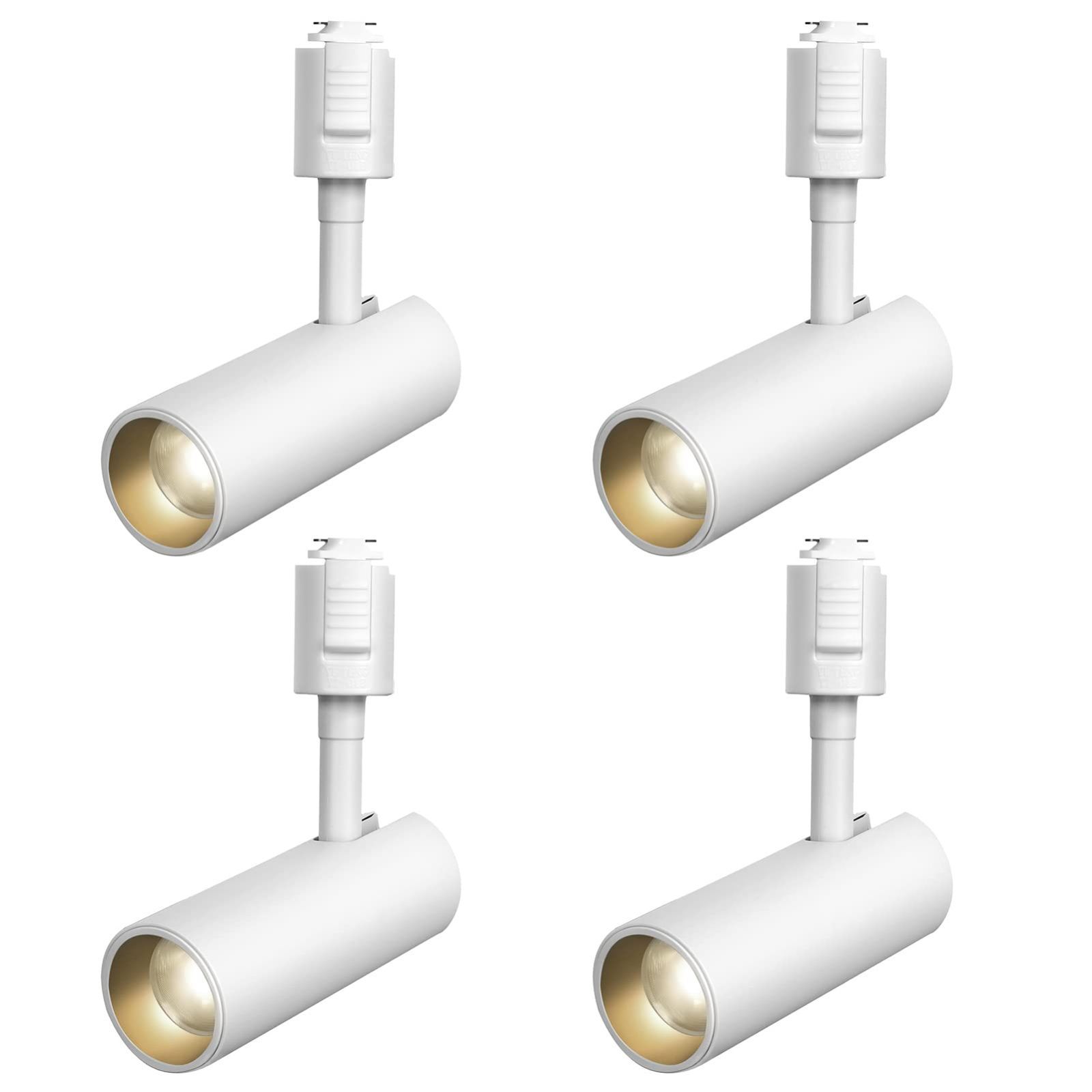 ホワイト-昼白色_4個セット SPAHER ライティングレール用スポットライト LED ダクトレール 照明 100W相当 植物育成ライト 取付け簡単 角度調節 電球不要 照明器具 明るい おしゃれ 玄関 リビング キッチン インテリア 10W 1200LM ホ
