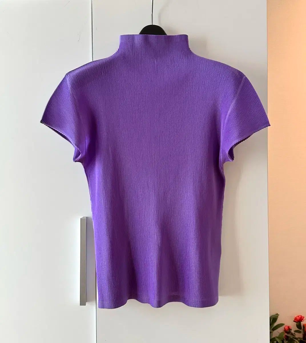極美品✨PLEATS PLEASE プリーツ　ハイネック　パープル　サイズ3 美品】プリーツプリーズ 長袖 ハイネック カットソー 3 L相当