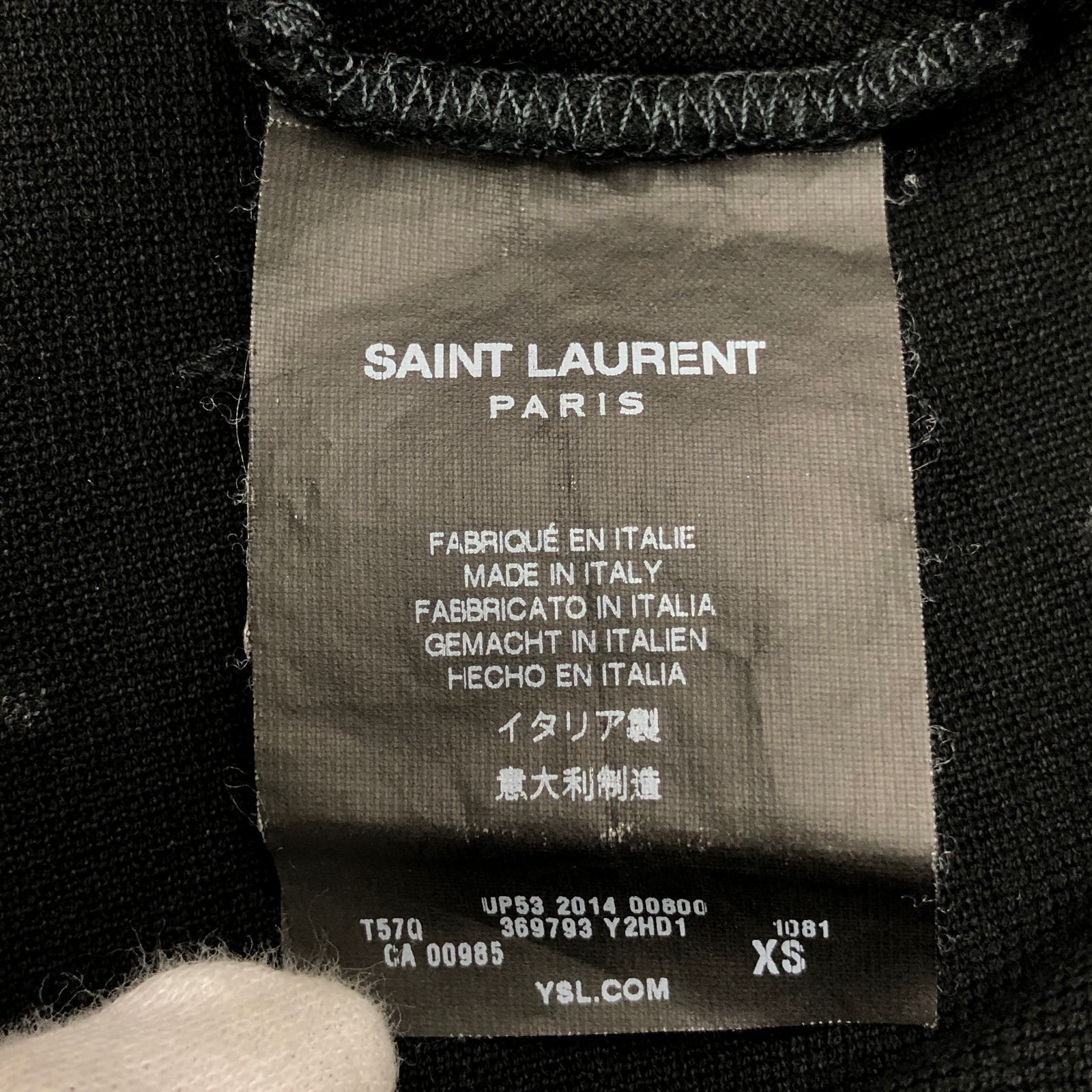 SAINTLAURENTParis サンローランパリ 14SS スタッズポロシャツ 369793