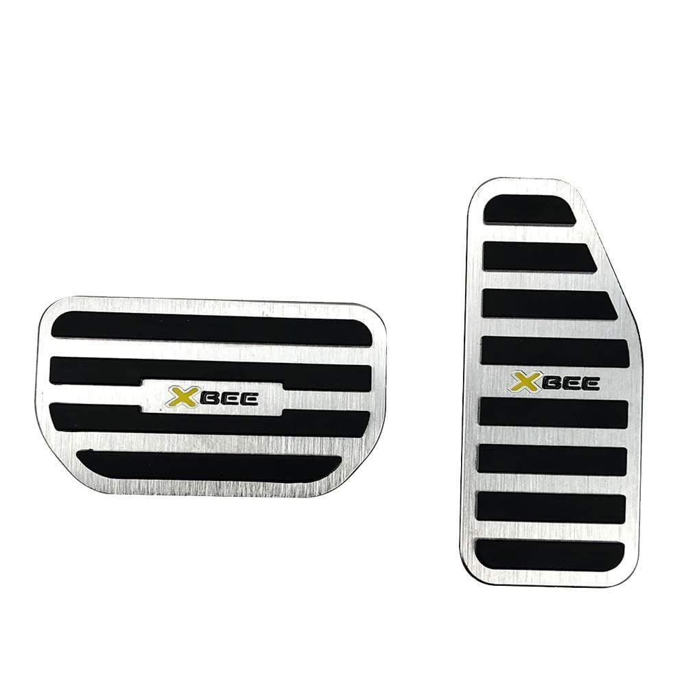 【在庫処分】アクセル カバー ブレーキ 防キズ 専用設計 工具不要 防汚れ ペダル アルミ 滑り止め MN71S 新型クロスビー 2点セット（シルバー） BOYOUS【最新型】スズキ