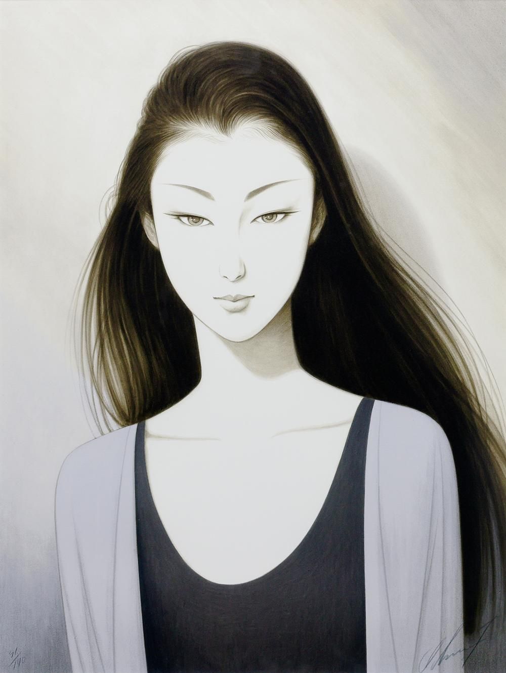 鶴田一郎　夜叉　リトグラフ　直筆サイン入り 鶴田一郎 夜叉 リトグラフ 直筆サイン入り - メルカリ