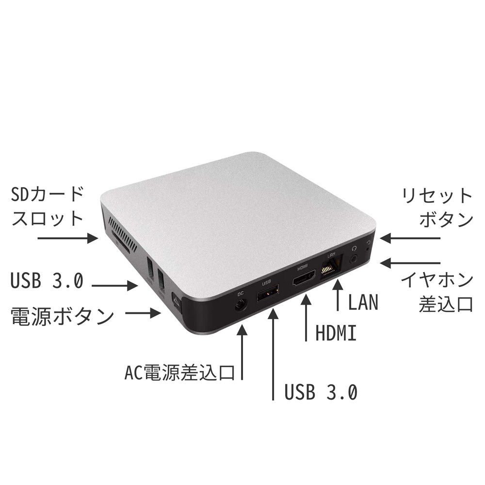 新品】【Windows 10】GM-JAPAN GLM-MN3350 超軽量省スペース ミニパソコン 4GB/64GB/WIFI/Office -  メルカリ