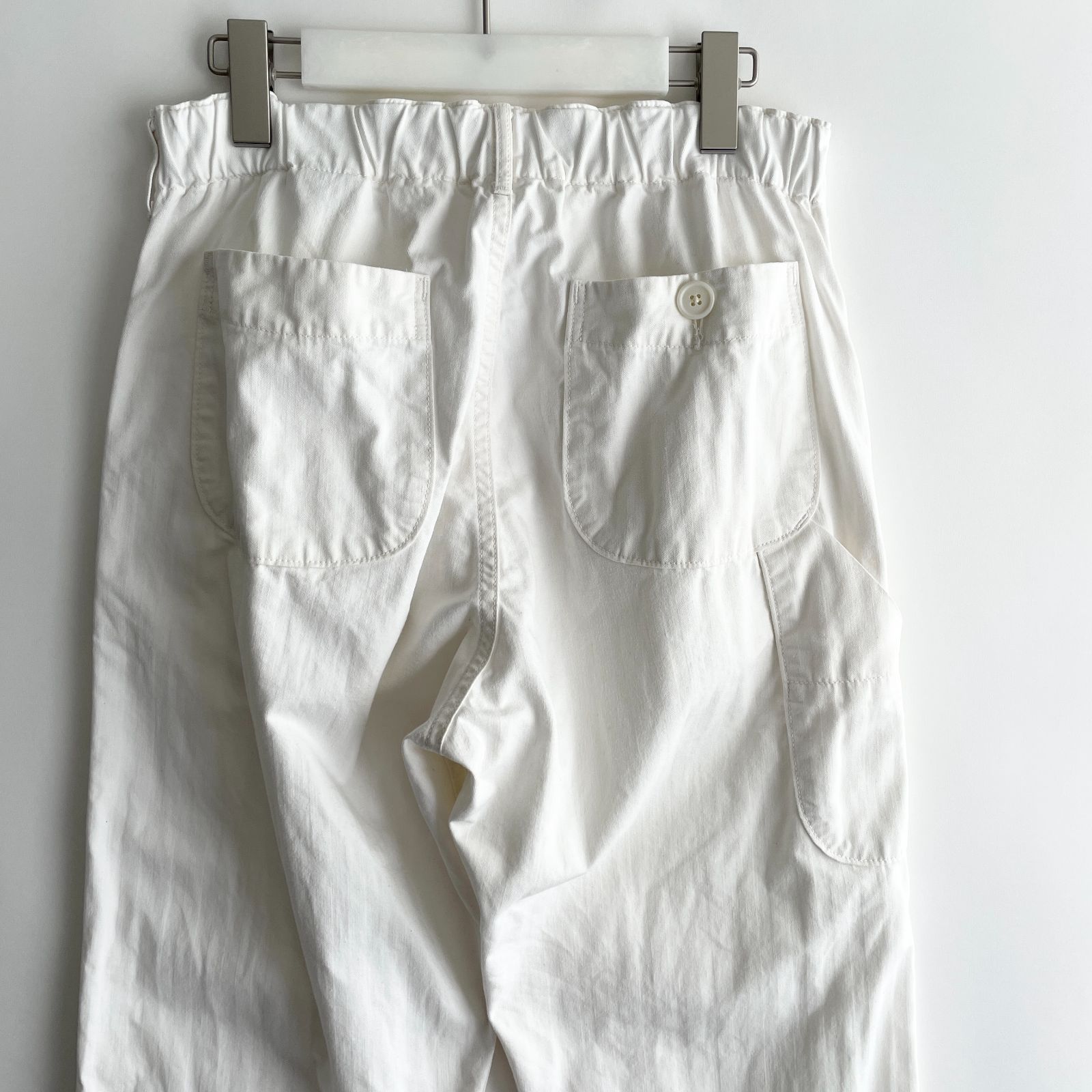 【極美品】orSlow -FRENCH WORK PANTS- size/S (ie) オアスロウ フレンチワークパンツ ペインター ヘリンボーン ホワイト 白 無地 日本製