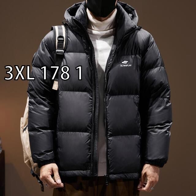 3XL 178 1 秋冬 コーデ メンズ 服 シンプル ファッション オシャレ 大人 かっこいい 大きいサイズ ストリート 紳士服 ダウン 90 ホワイトダックダウン ジャケット 暖かい フード付き ブレッド