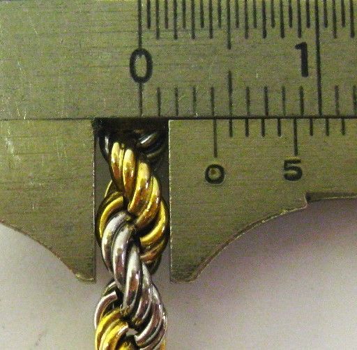 極美品 K18Pt850 18金プラチナ ロープ デザイン ネックレス 80cm