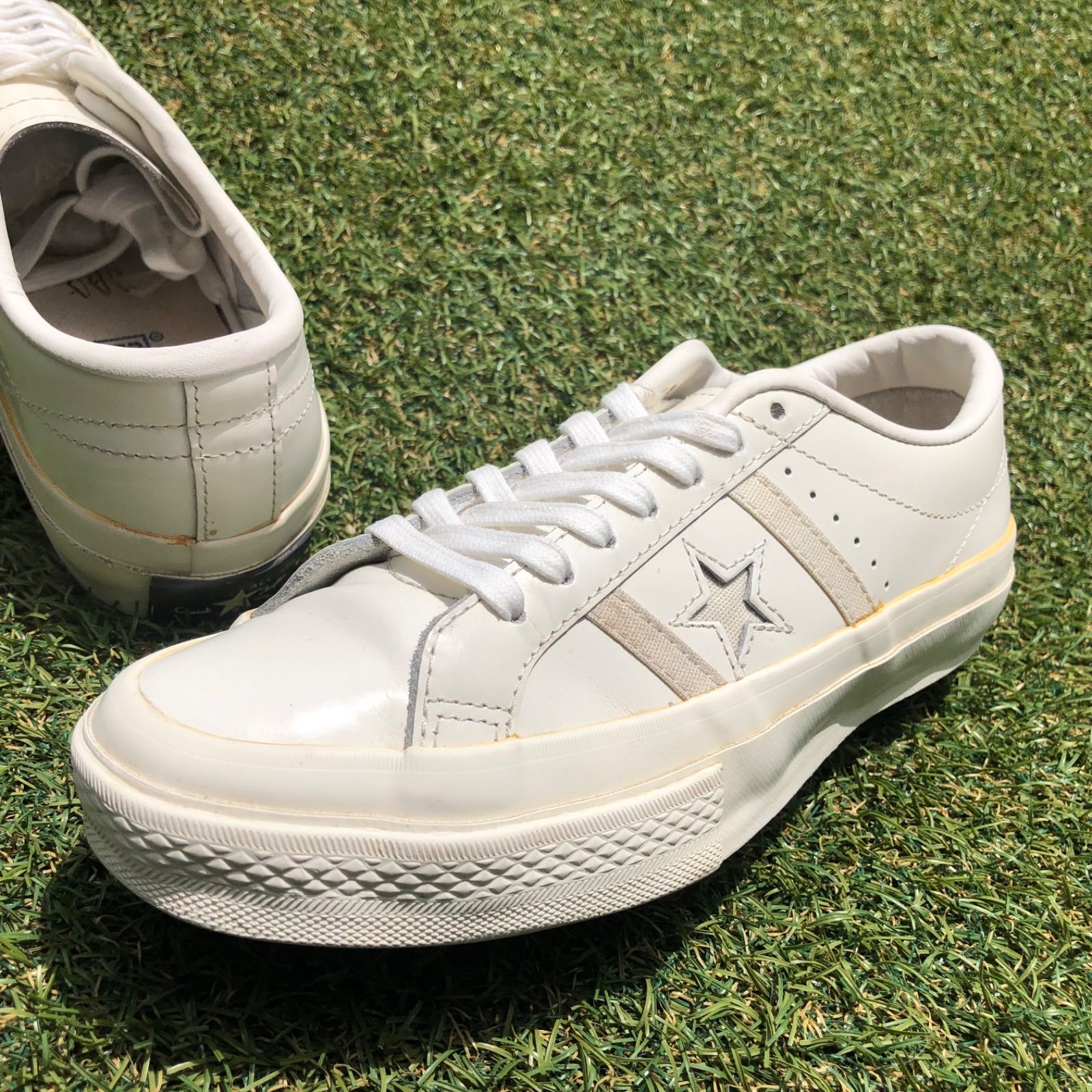 美品23.5 converseコンバース スター\u0026バーズ VTGレザーH308