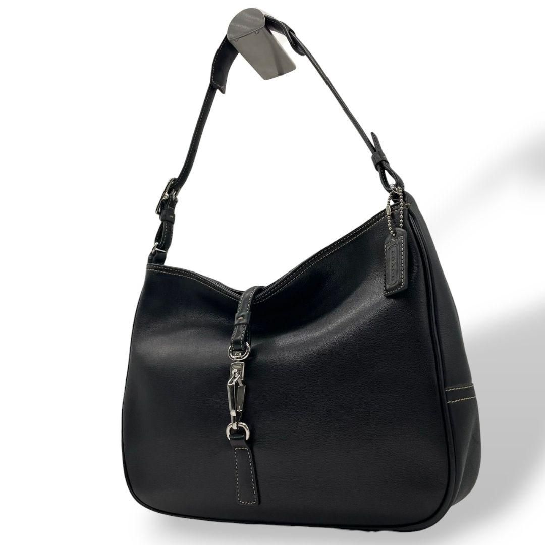 COACH コーチ ハンドバッグ ブラック 黒 ホーボー レザー 本革 トート