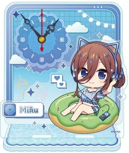 中古】置き時計・掛け時計 中野三玖 アクリル時計 「五等分の花嫁