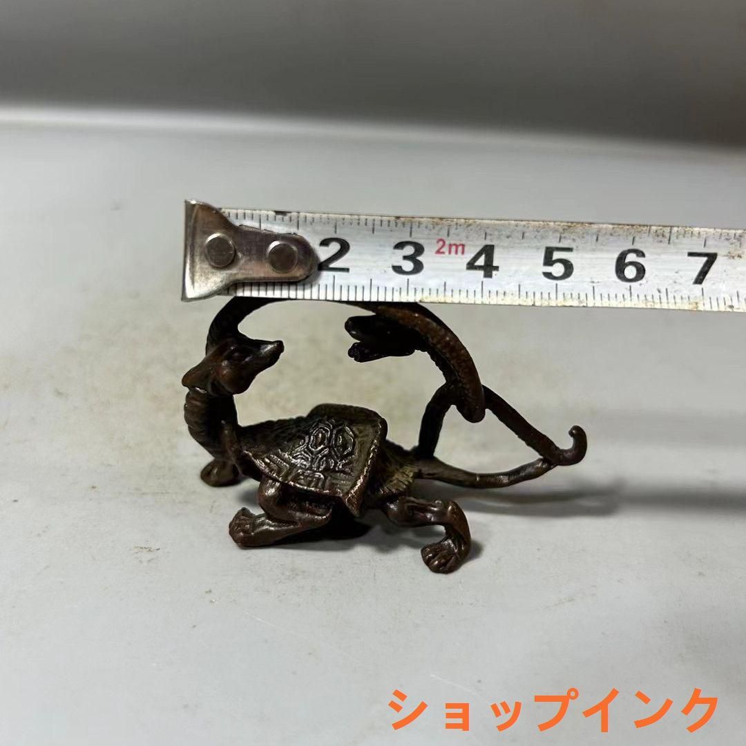 銅 細工 四神獣 招財進宝小碗 茶碗 茶道具 工芸品 美術品 置物 銅 細工 四方神獣 玄武 神像 招財進宝 装飾品 工芸品 置物