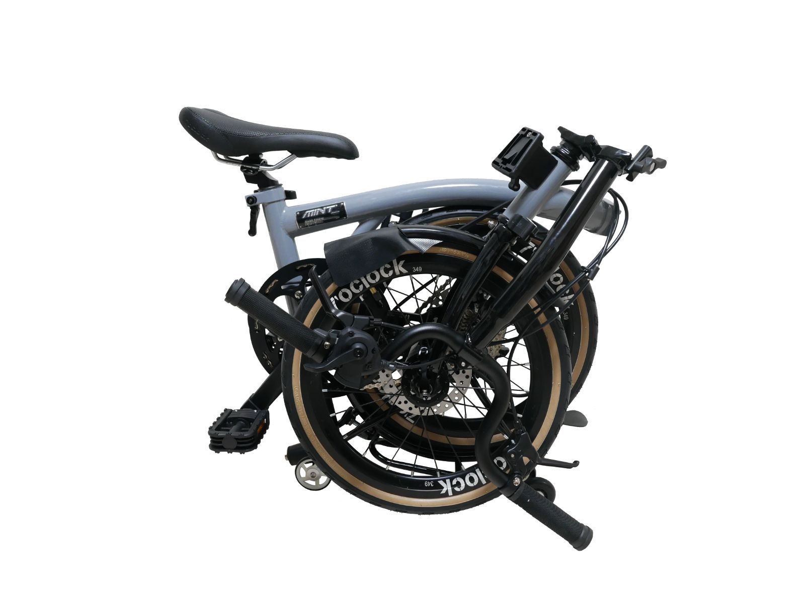MINT BICYCLE 折り畳み自転車 BROMPTON風 スカイグレー - メルカリ