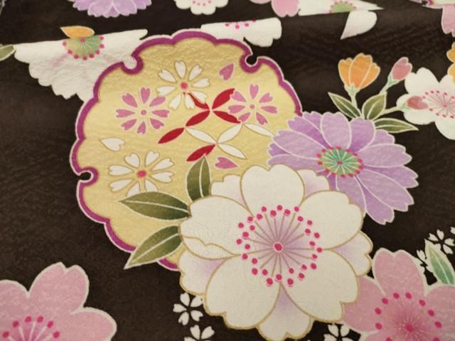 平和屋着物○豪華振袖 刺繍 雪輪花毬文 暈し染め 金糸 金彩 仮絵羽