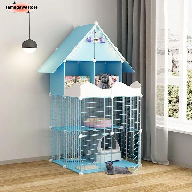 父の日ペットケージ2段ステップ台ジョイント式猫ケージ猫キャット軽量ケージペットゲージ犬小屋ペットフェンス