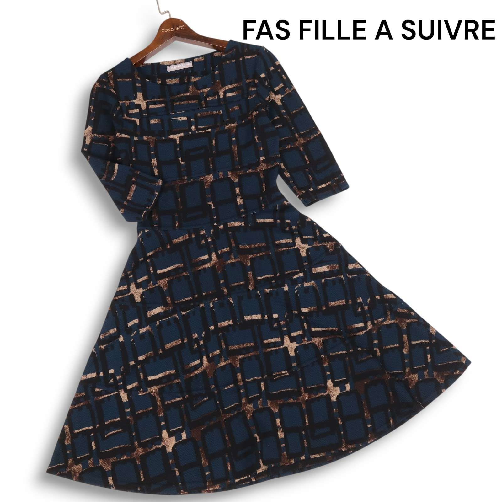 フランス製☆ FAS FILLE A SUIVRE ファス 春夏 総柄 7分袖