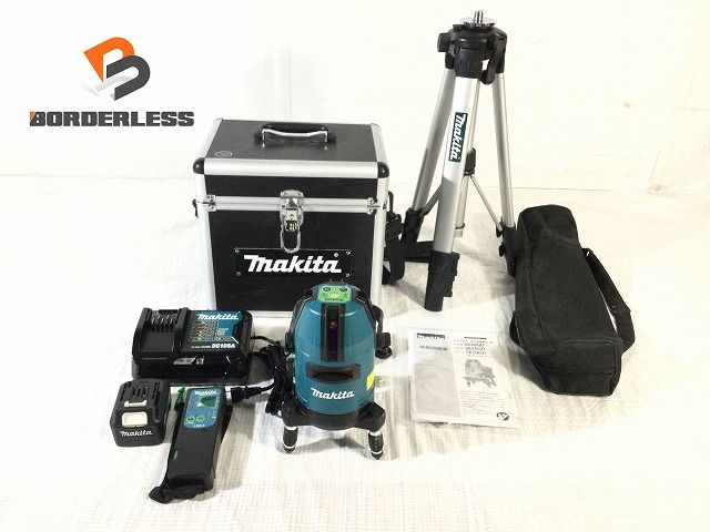 makita マキタ 10.8V 充電式屋内･屋外兼用墨出し器 SK40GD バッテリ 充電器 電池パック 受光機 三脚付 レーザー墨出し器 107435