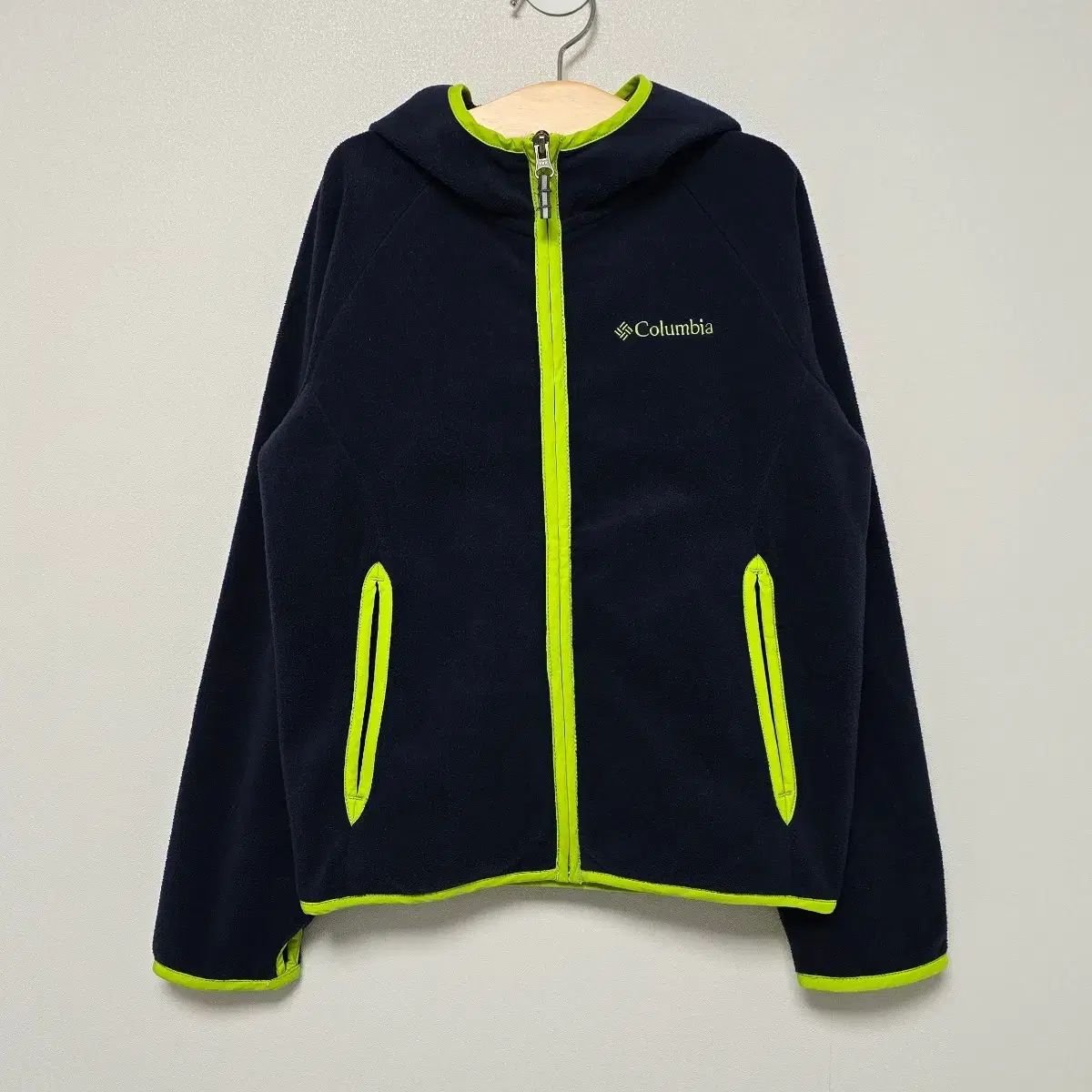 8T Columbia(コロンビア) キッズ フリース フード ジップアップ ネイビー
